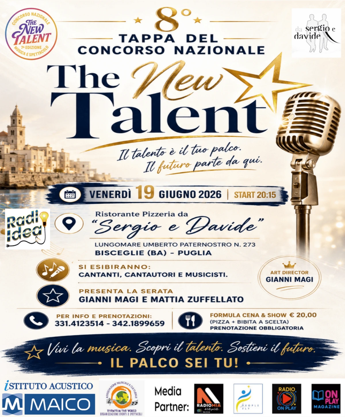 BISCEGLIE L'OTTAVA E ULTIMA TAPPA DI "THE NEW TALENT"