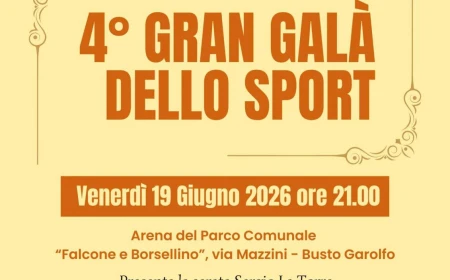 Quarto Gran Galà dello Sport a Busto Garolfo il 19 giugno