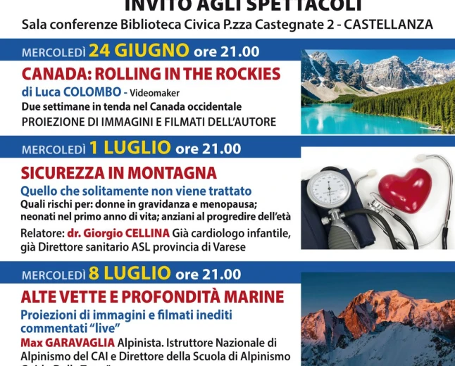 Dalle vette agli abissi: il Cai di Castellanza racconta le passioni che uniscono montagna e mare