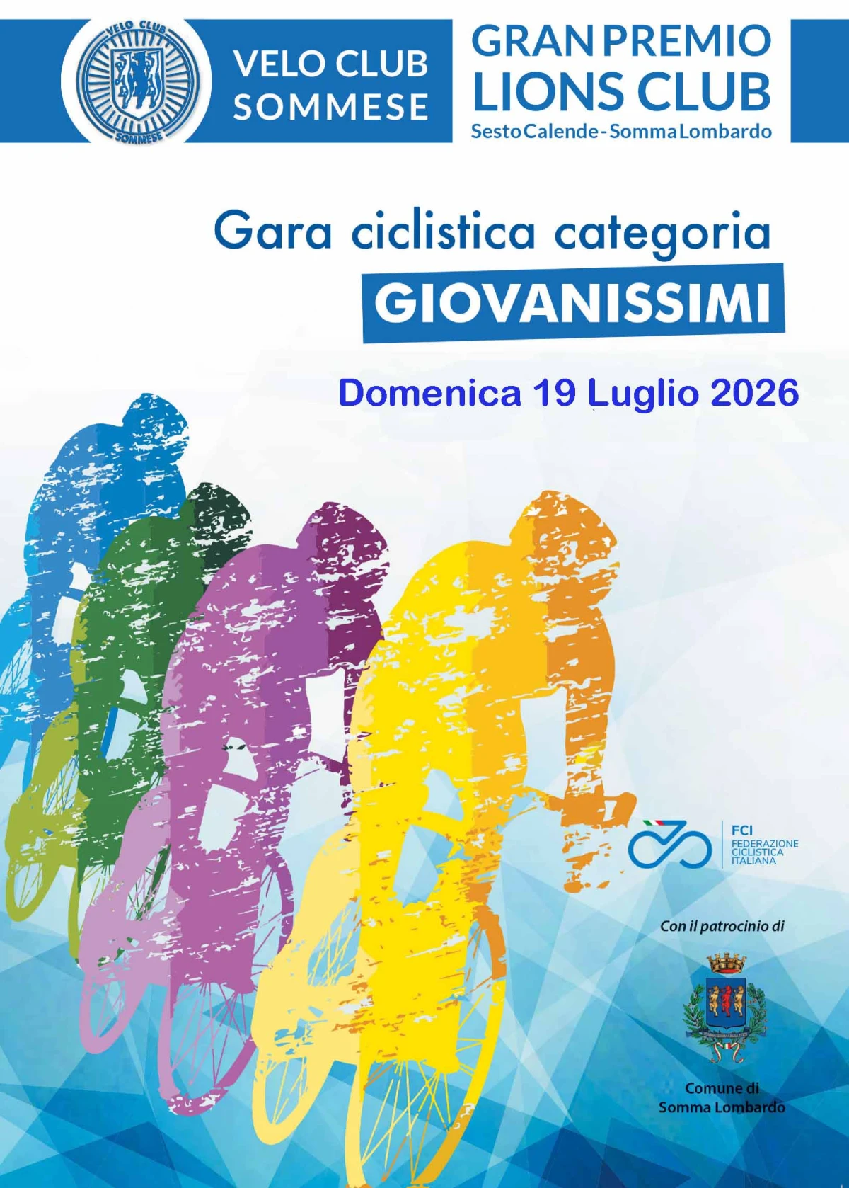 Il 31° Trofeo Lions Club a Somma Lombardo vede protagonisti i piccoli ciclisti domenica 19 luglio: partenza e arrivo davanti alla Bcc