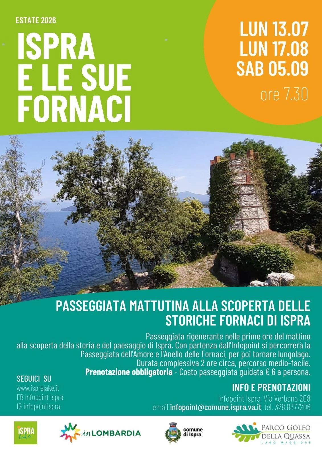 Passeggiata al fresco del mattino “Ispra e le sue fornaci” il 13 luglio