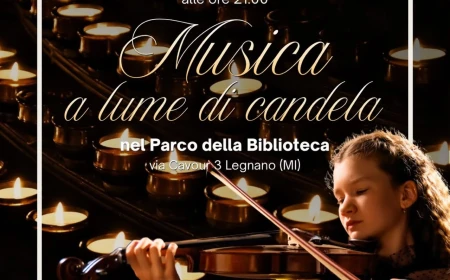 Musica a lume di candela: i giovani talenti della Scuola Paganini protagonisti nel Parco della Biblioteca di Legnano