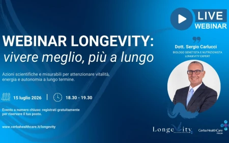 La scienza per vivere a lungo e in salute: da Cerba HealthCare Italia un webinar gratuito per sapere tutto sulla longevità
