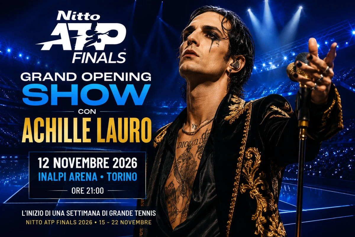 Achille Lauro apre le Nitto ATP Finals 2026 con il Grand Opening Show