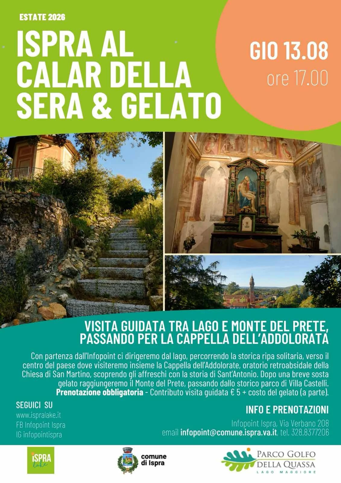 Ispra al calar della sera & Gelato il 13 agosto, una visita guidata per scoprirne gli angoli meno conosciuti
