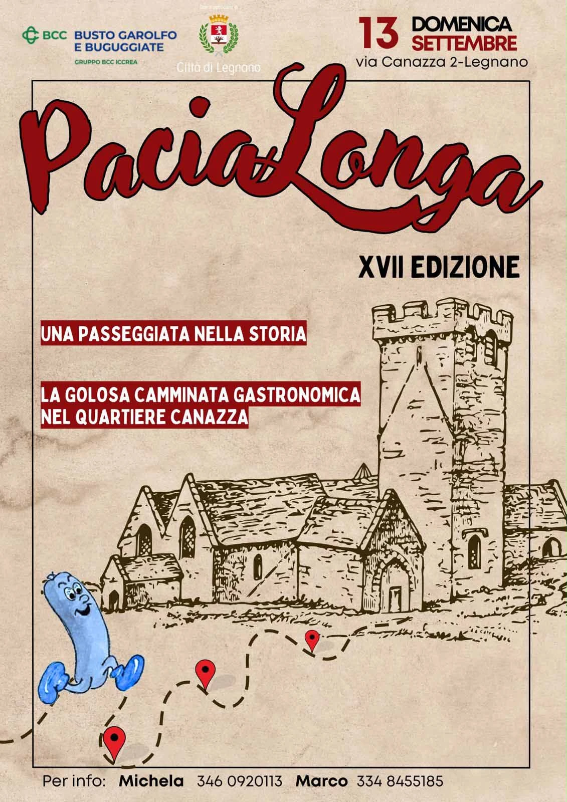 Pacialonga 2026: il 13 settembre per una passeggiata nelle storia del quartiere Canazza a Legnano e nella gastronomia lombarda