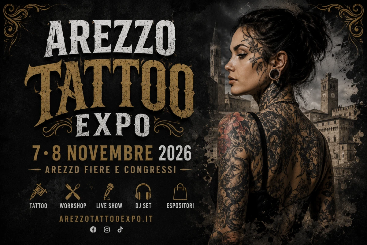 Arezzo Tattoo Expo 2026: due giorni dedicati all’arte del tatuaggio