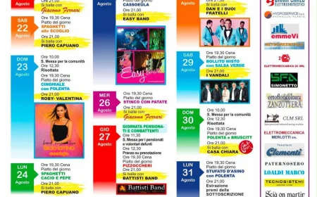 Festa Popolare di Olcella: undici giorni di gusto, musica, tradizione e comunità dal 21 al 31 agosto