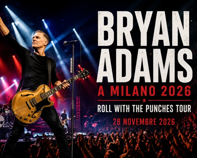 Bryan Adams a Milano 2026 – Roll With The Punches Tour