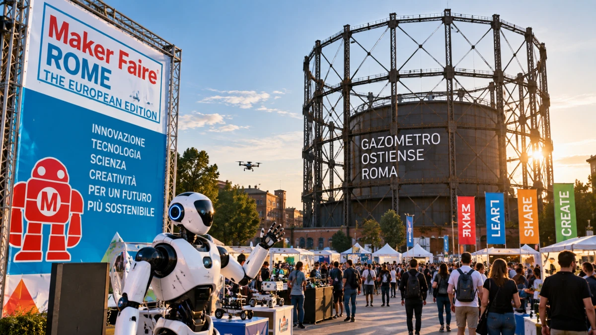 Maker Faire Rome 2026: tecnologia, AI e innovazione al Gazometro