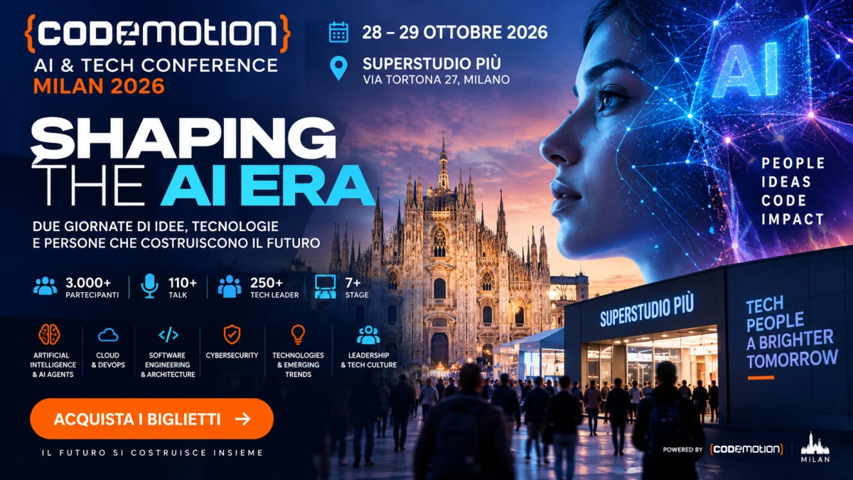 Codemotion AI & Tech Conference Milan 2026: Shaping the AI Era