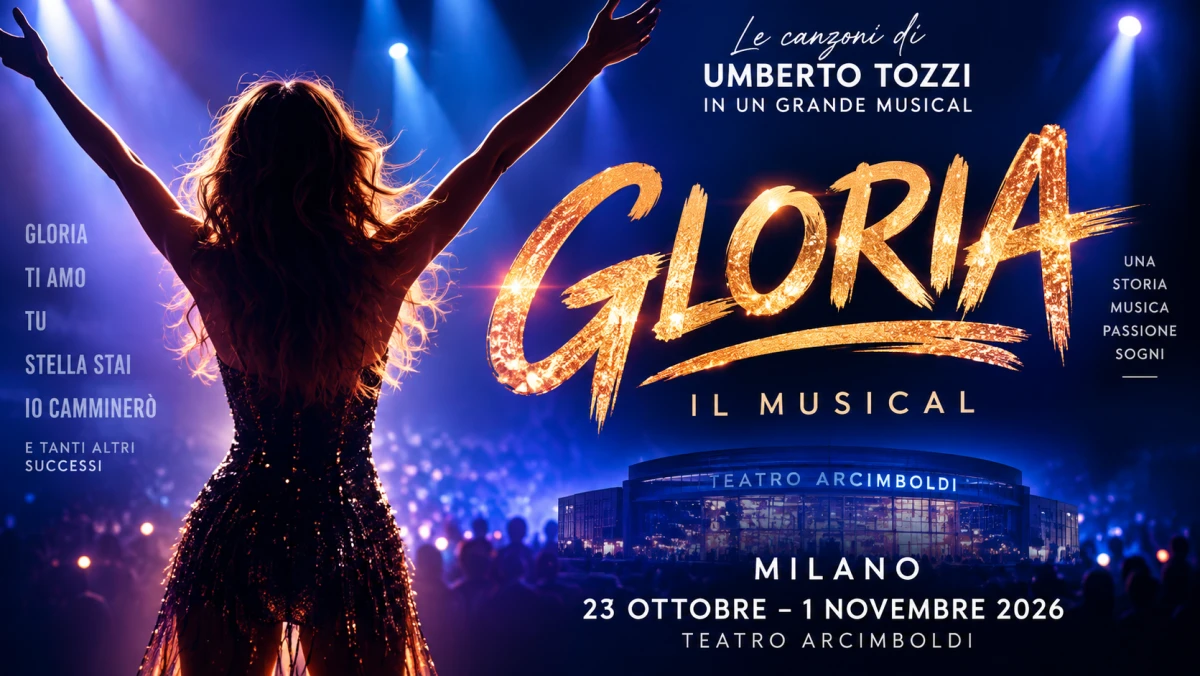 Gloria Il Musical 2026 a Milano: le canzoni di Umberto Tozzi al Teatro Arcimboldi