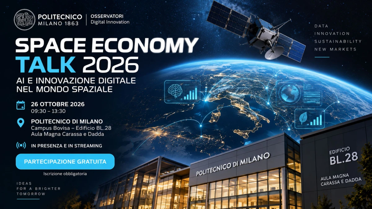 Space Economy Talk 2026: AI e innovazione digitale nel mondo spaziale