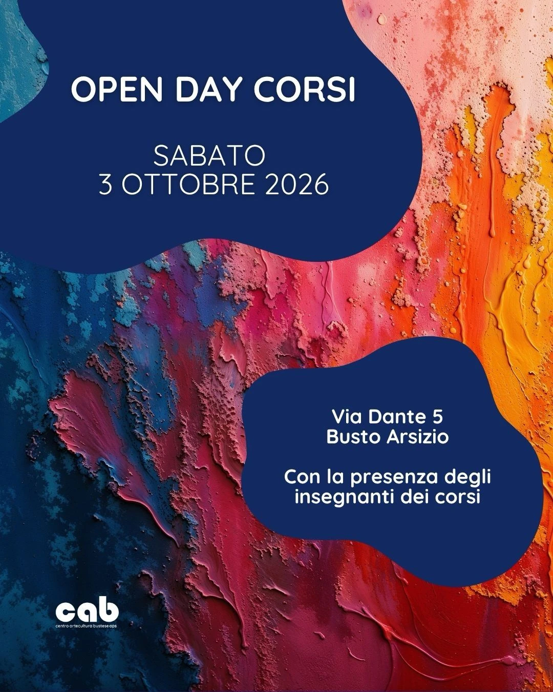 CAB CentroArtecultura Bustese, il 3 ottobre Open Day per scoprire i corsi 2026/2027