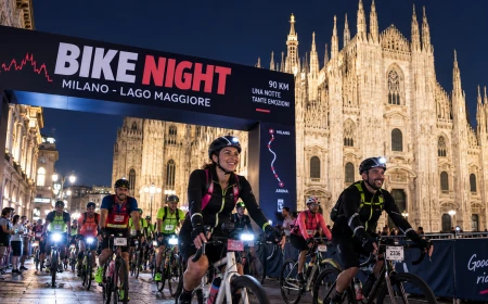 Bike Night Milano–Lago Maggiore 2026: 90 km in bici da Milano ad Arona nella notte