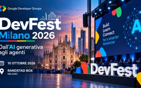 DevFest Milano 2026: dall’AI generativa agli agenti