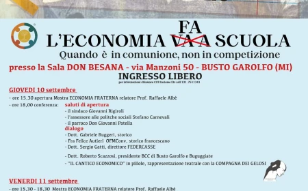 Economia fraterna a Busto Garolfo: tre giorni tra incontri, teatro e musica