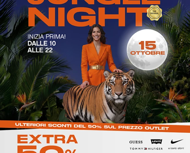 La Jungle Night torna a Vicolungo e Castel Guelfo The Style Outlets con un’edizione speciale di un giorno intero